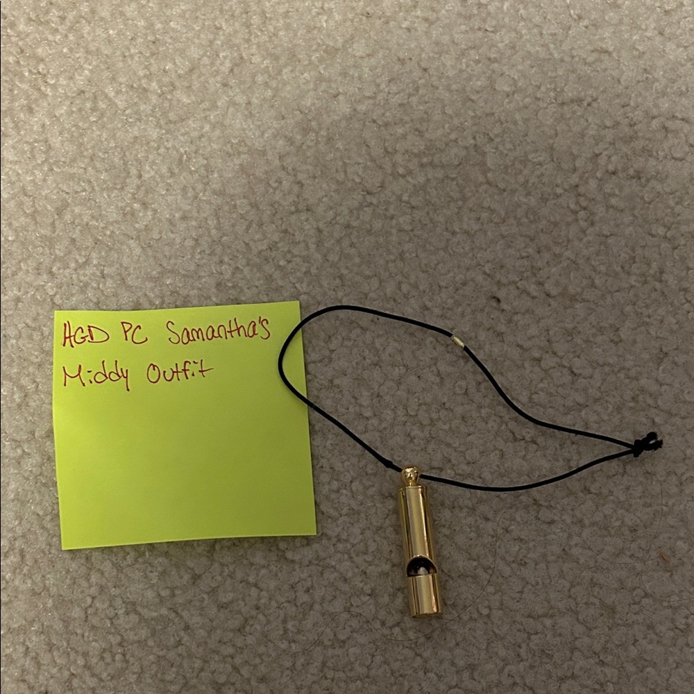 American Girl Pleasant Company - Samantha’s Middy Outfit Brass Whistle Necklace